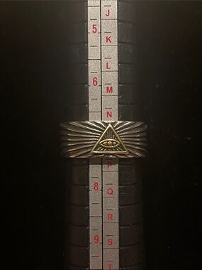 All-Seeing Eye Two-Tone unisex adjustable 925 Ring - Silver and Gold